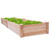 Solid Cedar Wood 8 ft x 2 ft Raised Garden Bed Planter