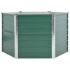 Garden Raised Bed Galvanized Steel 50.8"x50.8"x30.3" Green