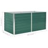 Raised Garden Bed 63"x31.5"x30.3" Galvanized Steel Green