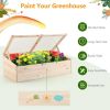 Wooden Garden Portable Greenhouse Raised Bed