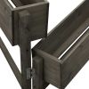 Garden Folding Planter Gray 23.6"x5.5"x29.5" Solid Firwood