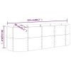 Garden Raised Bed Powder-coated Steel 88.2"x31.5"x26.8" Gray