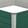 Raised Garden Bed 50.8"x50.8"x18.1" Galvanized Steel Green