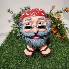 1pc Figure Flowerpots, Resin Figure Plant Flowerpots, Creative Gifts For Indoor Garden Yard Patio Lawn Porch Outdoor Decoration (Option: colorGrandpa)