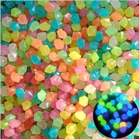 500pcs/bag Luminous Stones Glow In The Dark Pebbles, Home Garden Decoration Outdoor Yard Lawn Path Decor, Aquarium Glow Rocks (Option: ColorMulticolor)