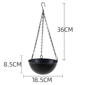 Nordic Metal Hanging Chain Flower Pot Iron Hanging Flower Basket Vase Plant Hanging Planter For Home Garden Balcony Decoration (Option: Ships FromChina)