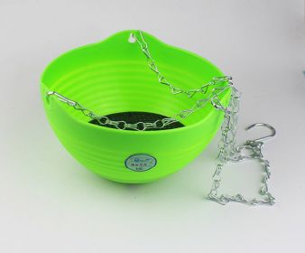 Self-Watering Pot with Drainer Indoor Outdoor Hanging Planter (Option: ColorGreen)